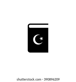 Quran islamic book. Vector icon
