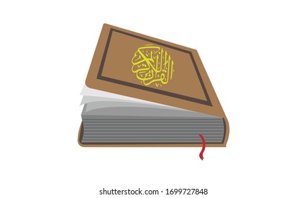 Quran islamic book in vector illustration, the holy Quran.
