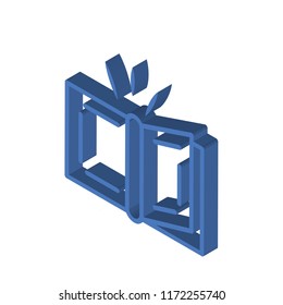 Quran isometric left top view 3D icon