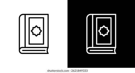 Quran kareem icon concept stroke on white background