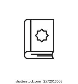 Quran kareem icon in liner stroke style