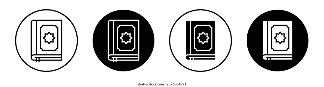 Quran kareem icons vector pack for web designs