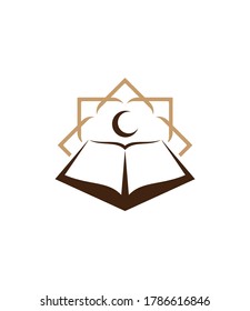 Quran Kareem Logo Vector, Islamic Logo Vector, Moon Icon