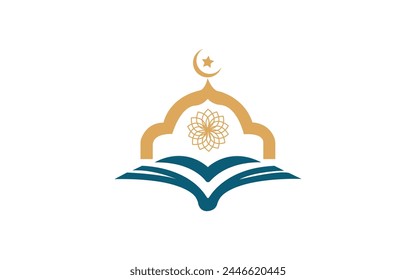 Quran Kareem Logo Vektorgrafik, Islamische Logo Vektorgrafik, Mondsymbol