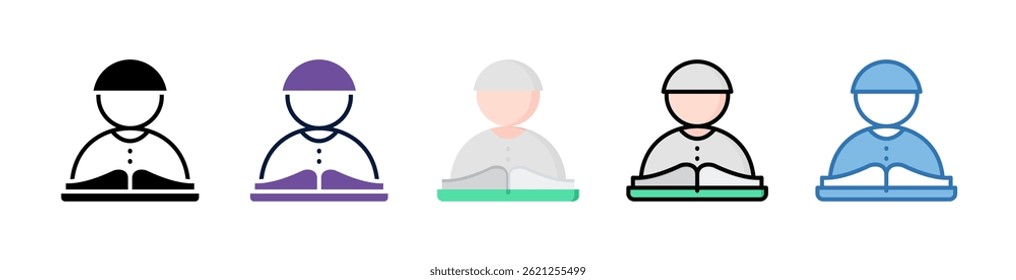 Quran Learning Icon Element For Design