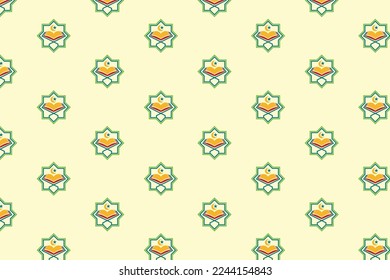Quran logo pattern design and education icon art