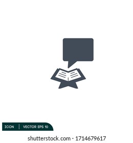 Quran and message icon design illustration vector eps 10
