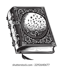 Quran muslim book sketch hand drawn illustration