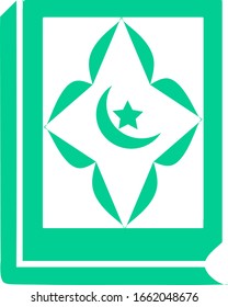Quran Muslim Icon. Koran icon on the white background. Element of religious culture icon. Premium quality graphic design icon. Quran symbols collection for websites, web design, mobile app. 
