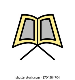 Quran Ramadan book icon. Simple outline color vector elements of islam icons for ui and ux, website or mobile application
