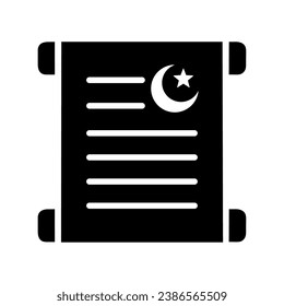 quran scroll icon vector isolated