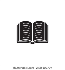 Quran Silhouette Icon Vector, Islamic Holy Book Symbol