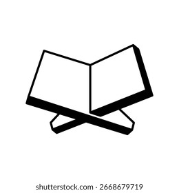 Icono del soporte del Corán con el Vector del fondo blanco