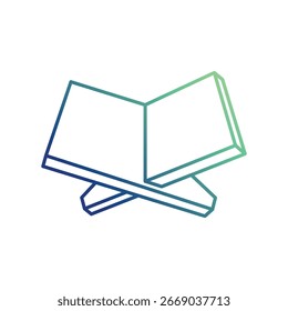 Icono del soporte del Corán con el Vector del fondo blanco
