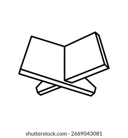 Icono del soporte del Corán con el Vector del fondo blanco