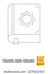Quran tracing and coloring worksheet for kids