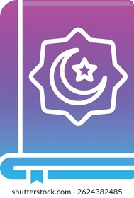 Icono del Vector del Corán. Se puede utilizar para aplicaciones de impresión, móviles y de Web.