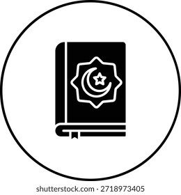 Icono del Vector del Corán. Se puede utilizar para aplicaciones de impresión, móviles y de Web.