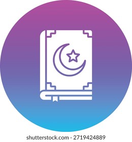 Icono del Vector del Corán. Se puede utilizar para aplicaciones de impresión, móviles y de Web.