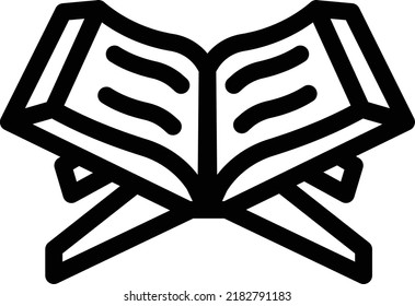 quran Vector illustration on a transparent background. Premium quality symmbols. Thin line vector icons for concept and graphic design. 
