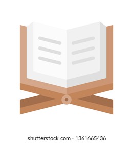 Quran vector illustration, Ramadan related flat style icon