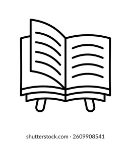 Quran vector outline icon. EPS 10 file