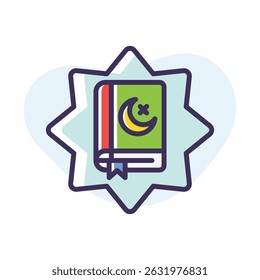 Quranic Verse vector icon stock illustration