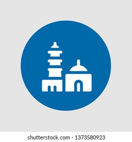  Qutb minar icon. Editable  Qutb minar icon for web or mobile.