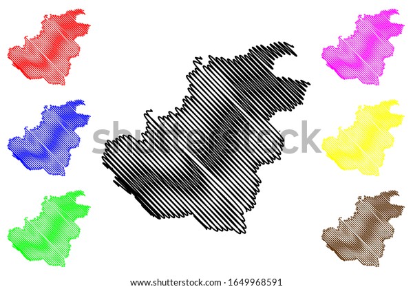 クチング地区 レソト王国のレソトの地区 の地図ベクターイラスト 落書き風スケッチのクチング地図 のベクター画像素材 ロイヤリティフリー