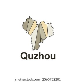 Quzhou map. vector map of the China Country. Borders of for your infographic design template