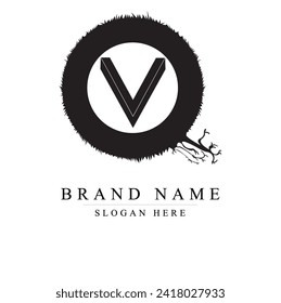 QV 3D logo design for business purpose. Initial QV based alphabet letters. Vector illustration	
