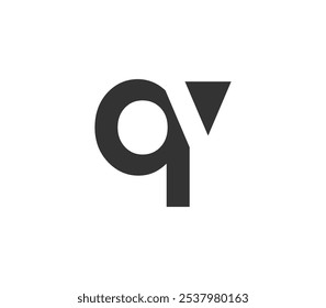 QV creative geometric initial based modern and minimal logo. Letter q v trendy fonts. Universal professional elegant techno vector design.