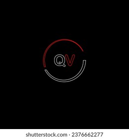 QV creative modern letters logo design template