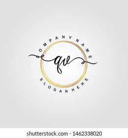 QV Initial beauty floral logo template