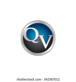 QV initial circle logo blue