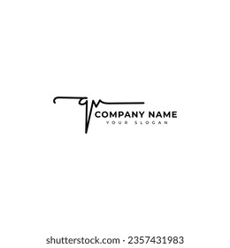 Qv Initial signature logo vector design