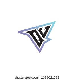 QV letter combination cool logo esport or gaming initial logo as a inspirational concept design