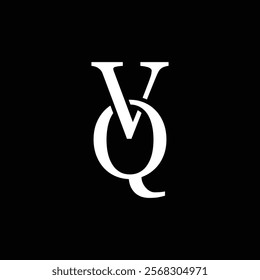 QV letter logo concept isolated on white background. VQ Logo