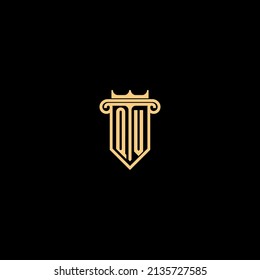 QV line concept logo in high quality professional design that will be best for companies related to real estate