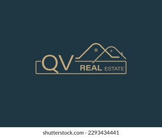 QV Real Estate  Consultants Logo Design Vectors images. Luxury Real Estate Logo Design