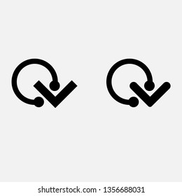 QV simple symbol logo black icon smartphone android ios apk apps concept technology