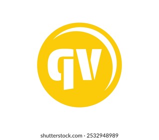 QV sport emblem or team logotype. Ball logo with a combination of Initial letter Q and V for balls shop, sports company, training, club badge. Vector illustration.