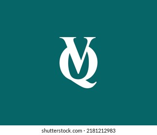 Plantilla vectorial de diseño de logotipo de QV