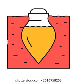 qvevri for storage wine line icon vector. qvevri for storage wine sign. isolated symbol illustration