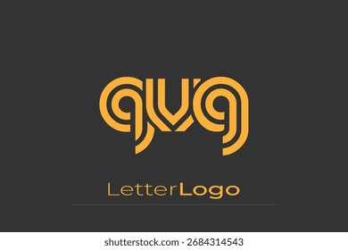 QVG Creative Unique Modern Letter Logo Design. Elegantes Monogramm-Logo-Design mit dekorativen Elementen und Typografie