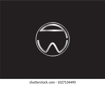 QW circle Shape Letter Design
