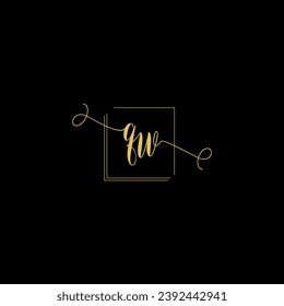 QW creative modern letters logo design template