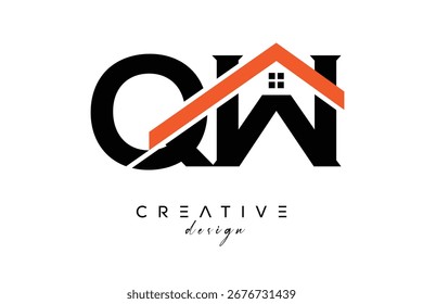 QW Criativa Real Estate Architecture Monograma e logotipo de casa