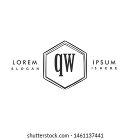 QW Initial beauty monogram logo vector
