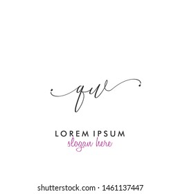 QW Initial beauty monogram logo vector